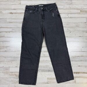 SONOMA Goods For Life Women's Size 6 Straight Leg Black Wash Distressed Jeans‎